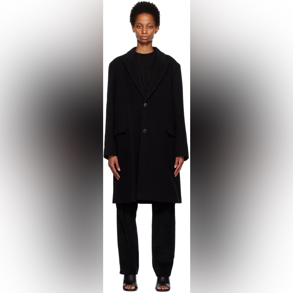 A.P.C. Jane — Black Wool/Cashmere Coat (Size 40)